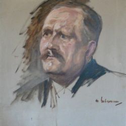 Skizze zum Portrat Friedrich Naumann